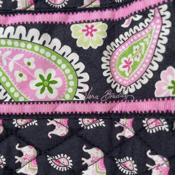 Retired Vera Bradley Pink Elephant Messenger Bag - Picture 3 of 7